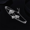 Sector Fan Shaped Bracelet Created Diamond Sterling Silver Bracelet