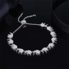 Fashion Elephant Bracelet Created Diamond Sterling Silver Bracelet