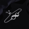 Charm Feather Bracelet Fashion Created Diamond Sterling Silver Bracelet