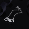 Charm Feather Bracelet Fashion Created Diamond Sterling Silver Bracelet