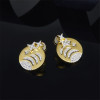 Sterling Silver Created Diamond Stud Earrings Sterling Silver Created Diamond Stud Earrings