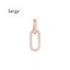 Double Circle Created Diamond Single Hoop Earring