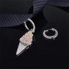 Cute Ice Cream Sterling Silver Hoop Earrings