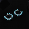 Pearl Sterling Silver Hoop Earrings