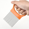 Stainless Steel Onion Cutter Onion Fork Fruit Vegetables Cutter Slicer Tomato Cutter Knife Cutting Safe Aid Holder Kitchen Tools