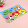 Kids Educational Toys Colorful Cognition Board Montessori Children Wooden Jigsaw Puzzle Toys Color Match Game Board Wooden Toys