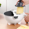 Magic Multifunctional Rotate Vegetable Cutter With Drain Basket Kitchen Veggie Fruit Shredder Grater Slicer