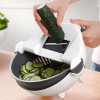 Magic Multifunctional Rotate Vegetable Cutter With Drain Basket Kitchen Veggie Fruit Shredder Grater Slicer