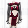 Hollow sexy cheongsam halter dress sexy lingerie set