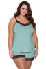 Plus Size Pajamas Set with Lace Trim
