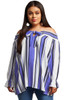 Striped Plus Size Off Shoulder Blouse