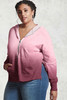 Plus Size Ombre Terry Hoodie