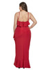 Plus Size Ruffle Trim Spaghetti Straps Maxi Dress