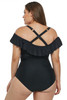 Ruched Ruffle Plus Size One Piece Swimsuit