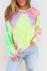 Multicolor Tie-dye Knit Sweatshirt