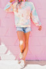 Orange Tie-dye Knit Sweatshirt