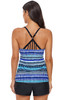 Crisscross and Strappy Detail Printed Tankini Top