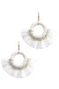 Stylish Feather And Fan Tassel Earring