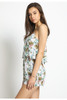 Tropical Print Romper-Cream