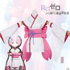 Re:Life zero Rem Ram Cosplay Kimono Suit +Socks+Headwear