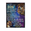 To my son from Mom- Sherpa Blanket