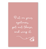 Put on your eyeliner, get out there and wing it.