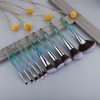 FLD 10Pcs Crystal Makeup Brushes Set Powder Foundation Fan Brush Eye Shadow Eyebrow Professional Blush Makeup Brush Tools FLD 10Pcs Crystal Makeup Brushes Set Powder Foundation Fan Brush Eye Shadow Eyebrow Professional Blush Makeup Brush Tools