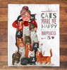 Cats make me Happy - Blanket, totes bag