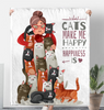 Cats make me Happy - Blanket, totes bag