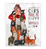 Cats make me Happy - Blanket, totes bag