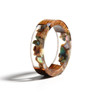 Clear Wood Resin Ring Fashion Handmade Dried Flower Epoxy