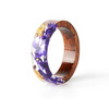 Clear Wood Resin Ring Fashion Handmade Dried Flower Epoxy