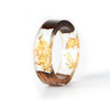 Clear Wood Resin Ring Fashion Handmade Dried Flower Epoxy