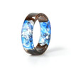 Clear Wood Resin Ring Fashion Handmade Dried Flower Epoxy