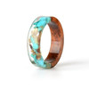 Clear Wood Resin Ring Fashion Handmade Dried Flower Epoxy