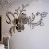 Removable 3D Mirror Flower Art Wall Sticker Acrylic Mural Decal Home Room Decor Chinese Style Plum blossom Decorative Mirrors
