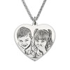 JOSEOD Custom Photo Engraved Heart Necklace JOSEOD Custom Photo Engraved Heart Necklace