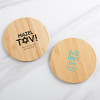 Personalized Wood Round Coaster - Bachelor & Bachelorette (Set of 12)