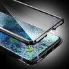 For Galaxy S20+ Shockproof Double-sided Tempered Glass Magnetic Attraction Case with Black Camera Lens Protector Cover(Black)