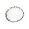 Elliptic plate with circular design