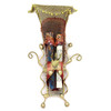 Under The Huppah Wedding Glass Keepsake Mezuzah Case & Stand By Gary Rosenthal, Keepsakes In Multi-Colored,gold Size: 2.5 W X 6 H