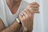 Men Leather Bracelet, Silver Bracelet Men,