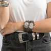 Unisex Bracelet, Leather Bracelet, Silver Bracelet,