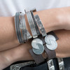 Unisex Bracelet, Leather Bracelet, Silver Bracelet,