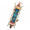 Choson & Kallah Wedding Glass Keepsake Mezuzah Case By Gary Rosenthal, Cases In Copper Size: 1.75 W X 6 H