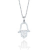 White Gold & Diamond Hamsa Necklace