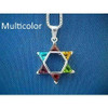 Star Of David Necklace Pendants Zirconia Stones