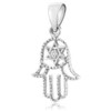Hamsa-Silver Star Pave Diamond Center