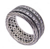 Rotating Silver Ring Inlaid With Zircon