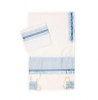 Tallit Set 3 Piece Sky Baby Blue Designer Pattern Tallit on Sale